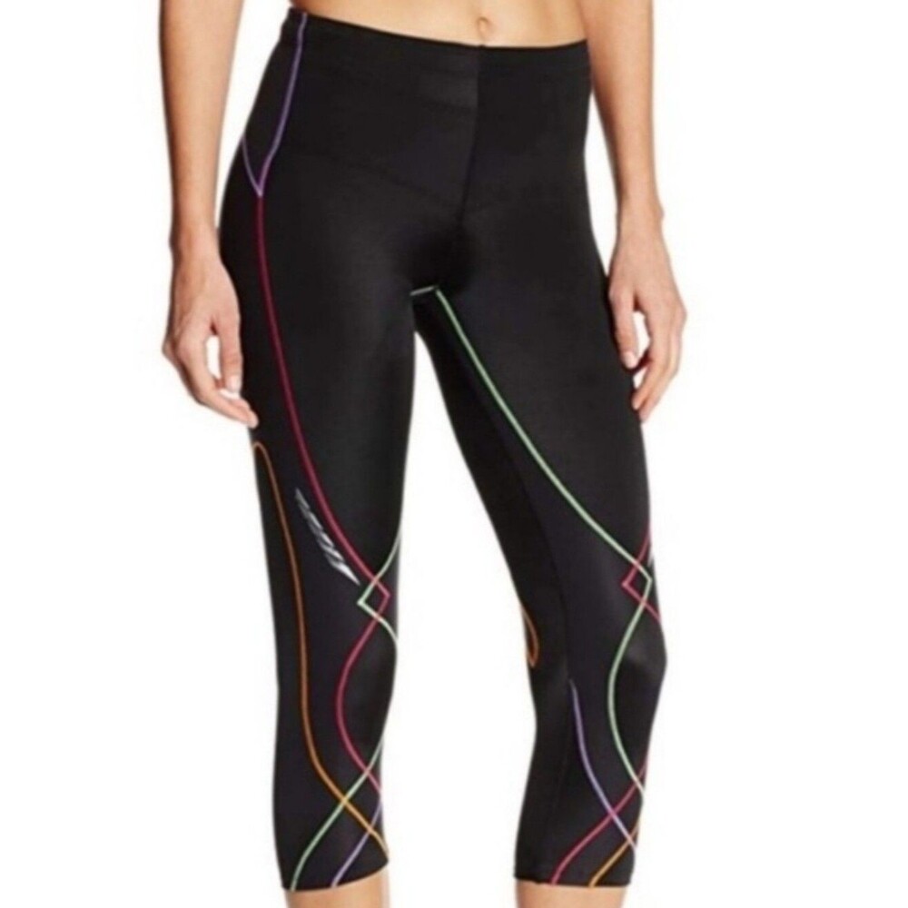 CWX CW-X Stability Compression Tight 3/4 Leggings Capri Womens Rainbow M